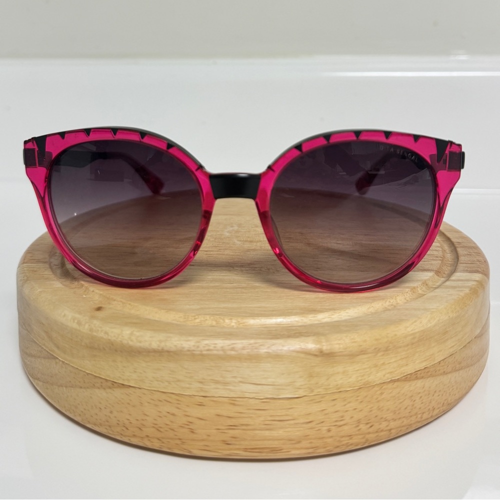 Dita bengal pink and black cat eye sun glasses.